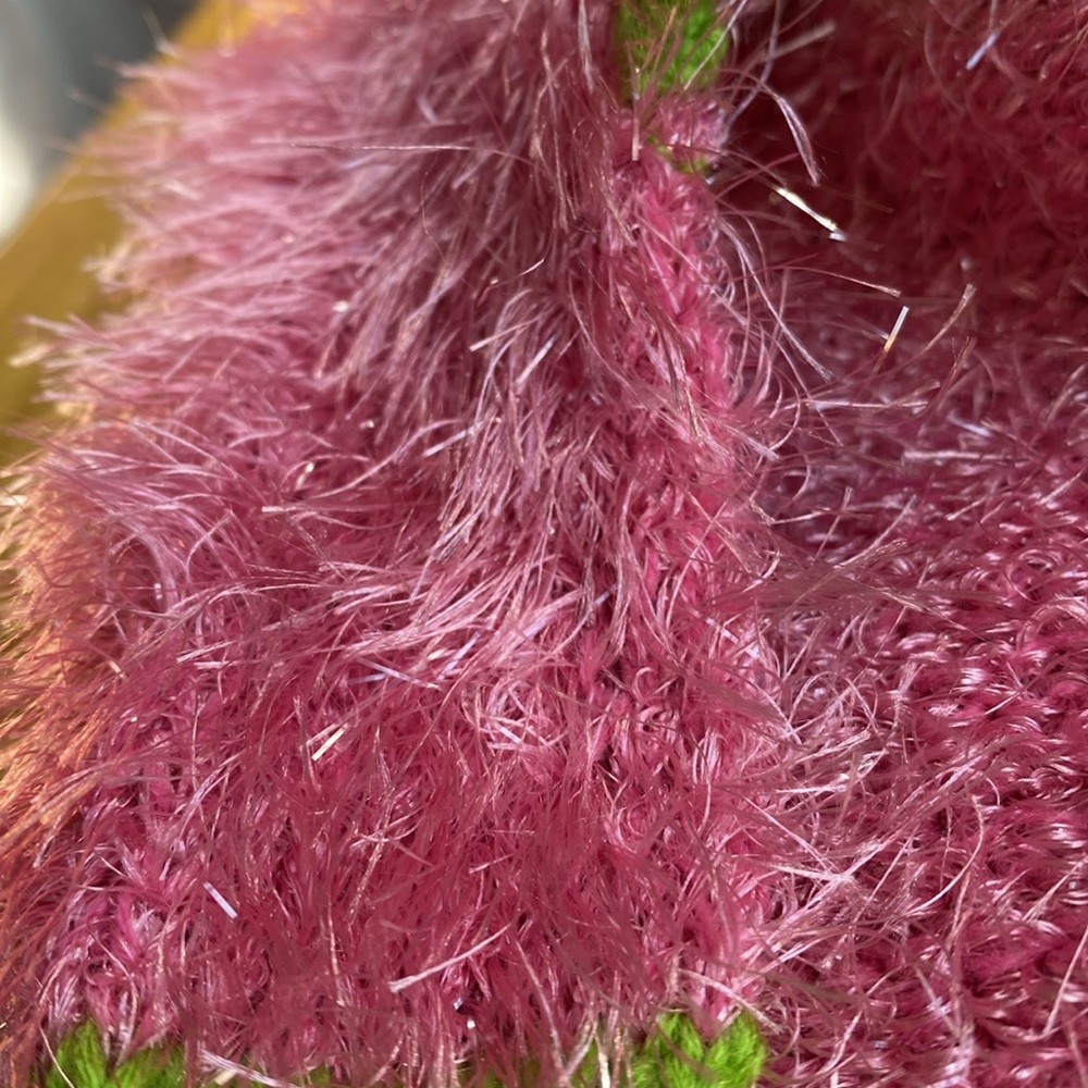 Dog Vipoochy Sweaters size XS pink green mix wool with angora light … - Picture 10 of 10